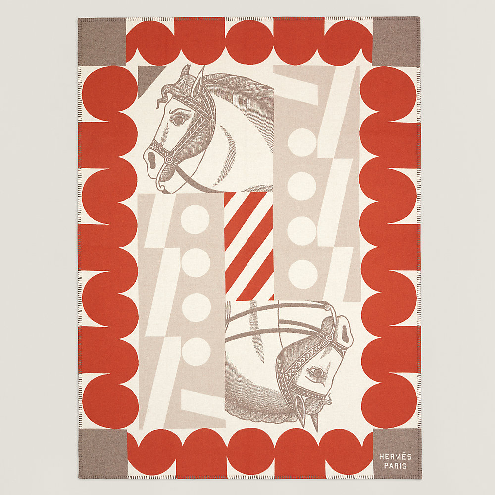 Cheval Joker blanket - Red | Hermès Mainland China